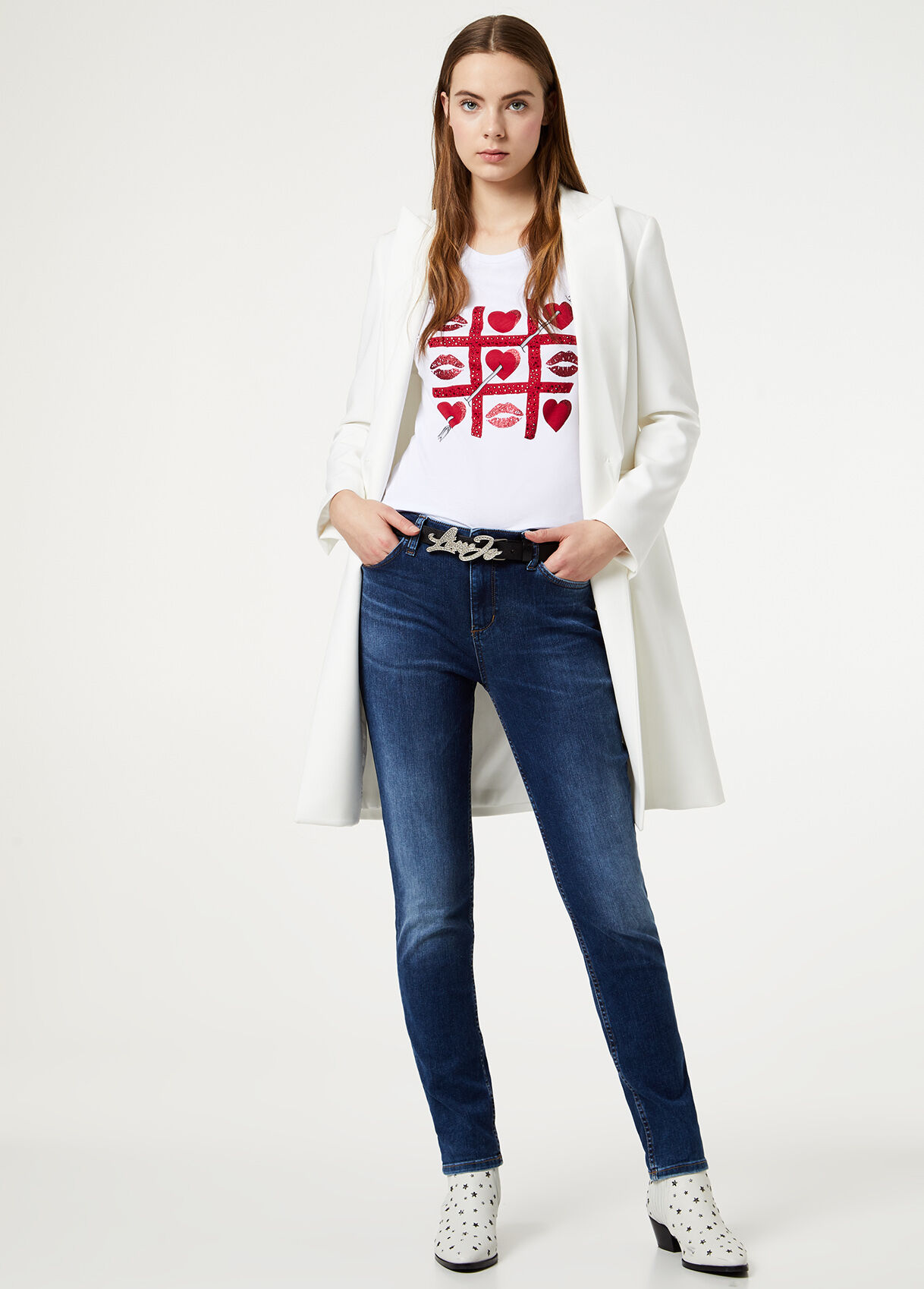 blue jeans with rhinestones