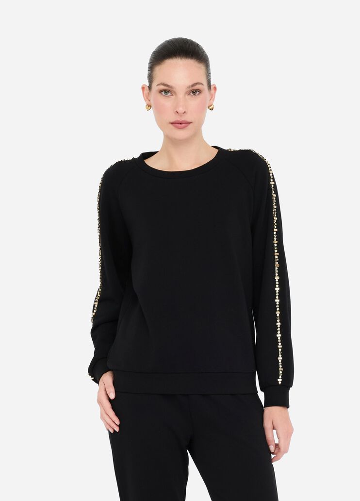 Sweat-shirt Liu Jo Better avec strass noir Liu Jo - medium