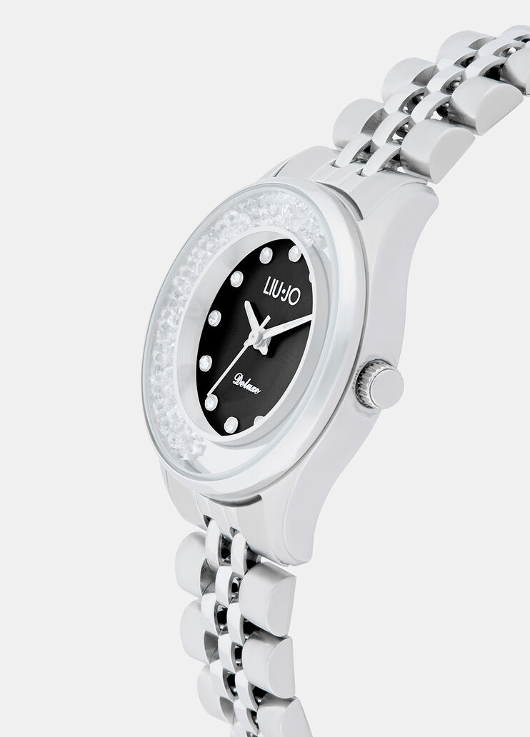 Steel watch with diamantés black Liu Jo - medium Steel watch with diamantés black Liu Jo - medium