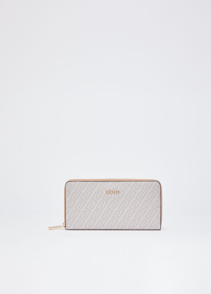 Portafoglio grande monogram bianco/beige Liu Jo - medium