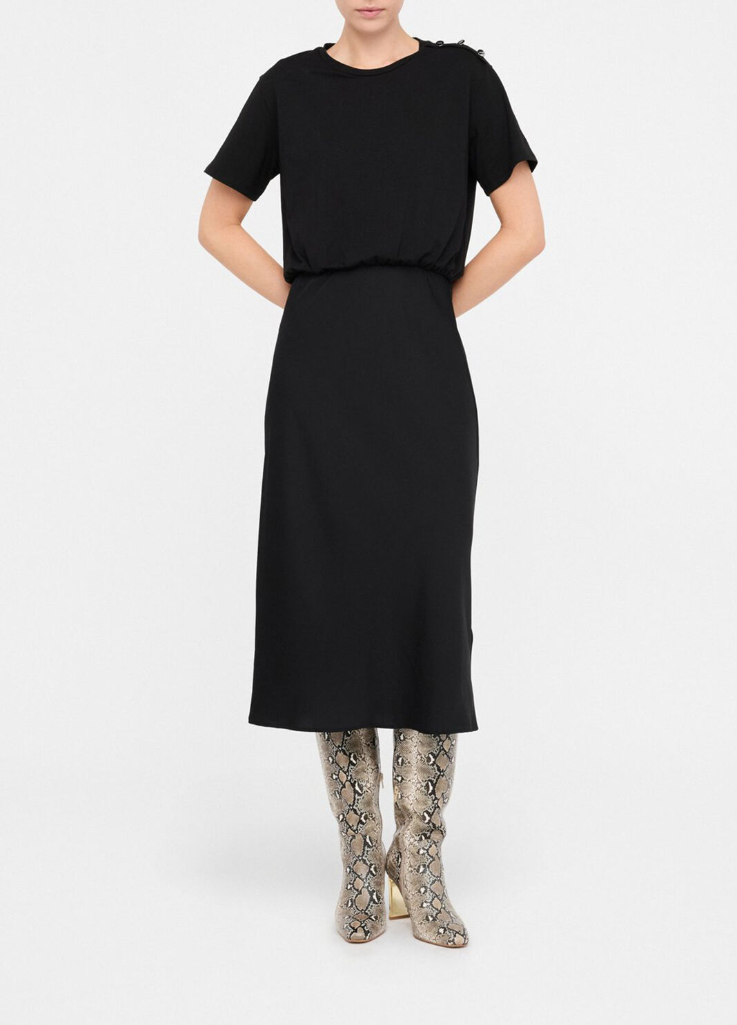 Long dress with buttons black Liu Jo - large image number 3