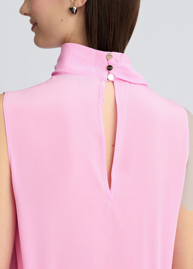 Silk Top pink Liu Jo - large image number 4 Silk Top pink Liu Jo - large image number 4