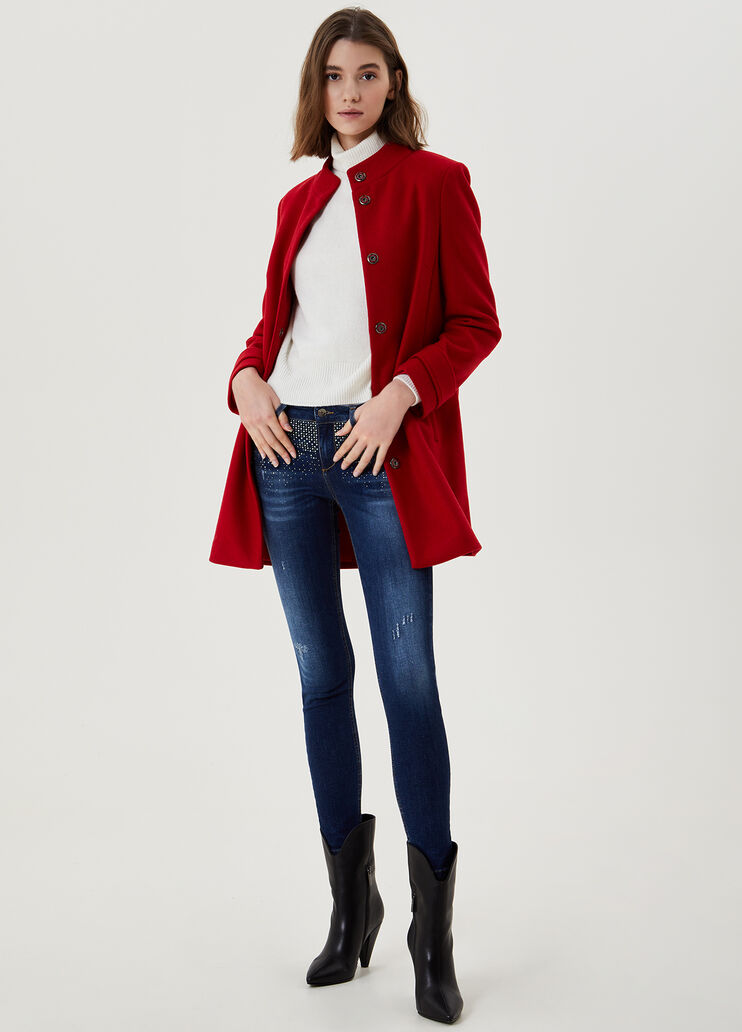 Short coat Cherry Red Liu Jo - large image number 3