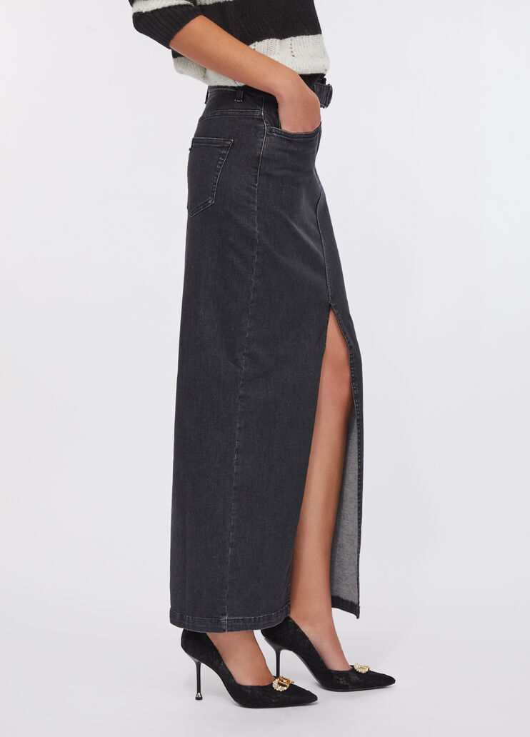 Denimrock mit Gürtel Denim-Grau Liu Jo - medium