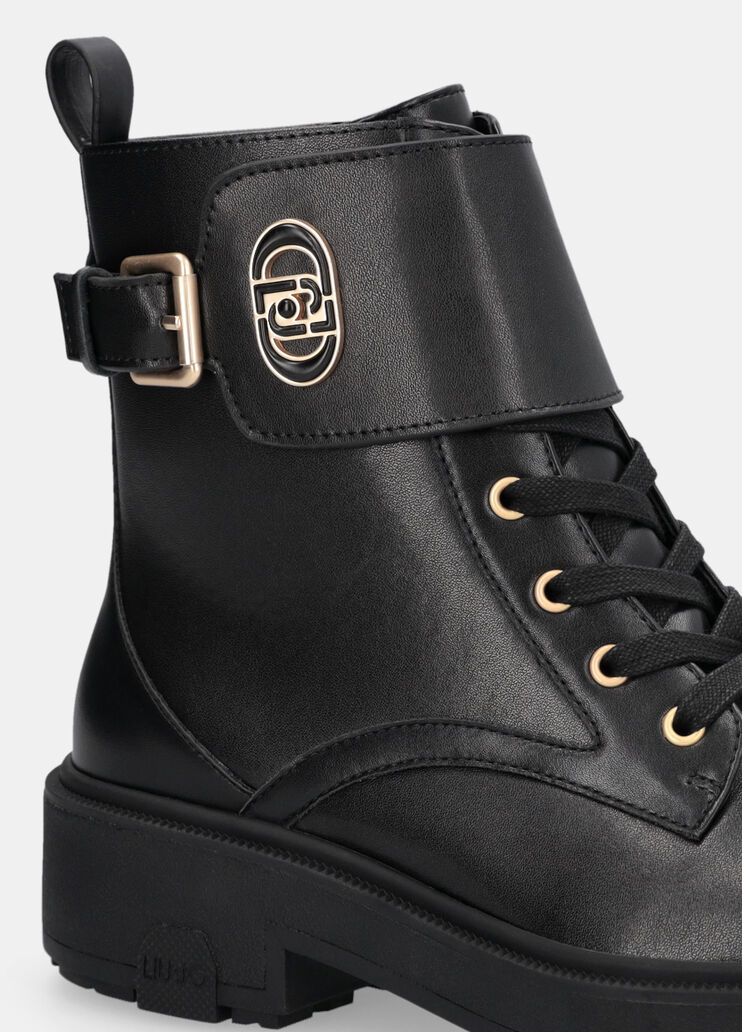 Leather combat boots black Liu Jo - large image number 6 Leather combat boots black Liu Jo - large image number 6