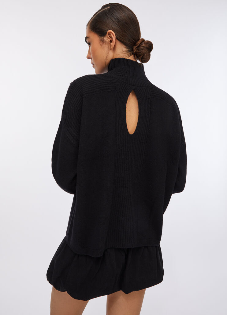 100% wool jumper with bejewelled embroidery black with embroidery Liu Jo - large image number 1