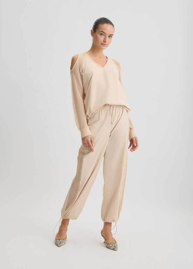 Beige sweatshirt with cut-out beige Liu Jo - medium Beige sweatshirt with cut-out beige Liu Jo - medium