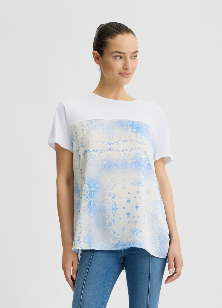 T-shirt with print white/light blue Liu Jo - large image number 0 T-shirt with print white/light blue Liu Jo - large image number 0