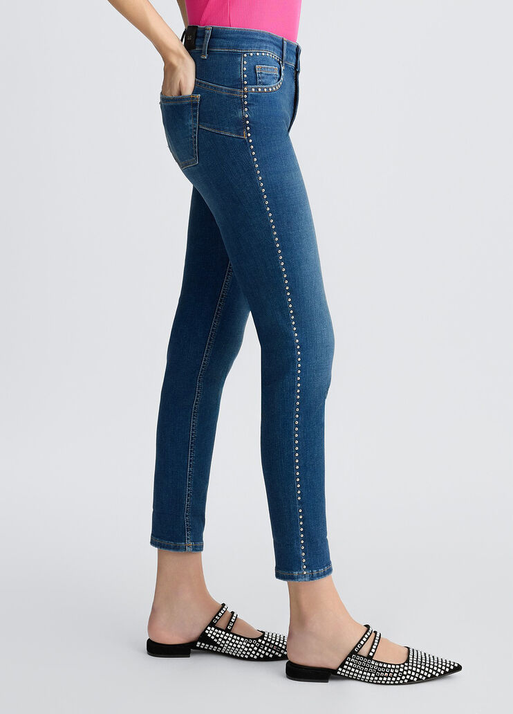 Skinny jeans with studs dark denim Liu Jo - large image number 3 Skinny jeans with studs dark denim Liu Jo - large image number 3