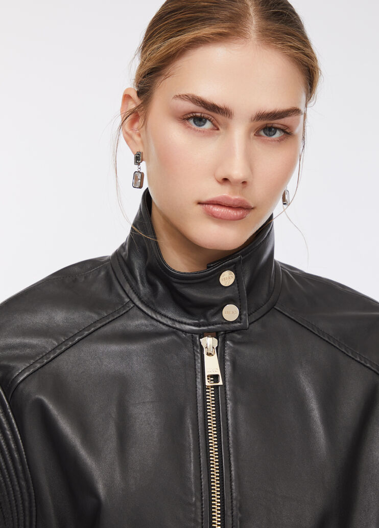 Oversized leather gilet black Liu Jo - large image number 2