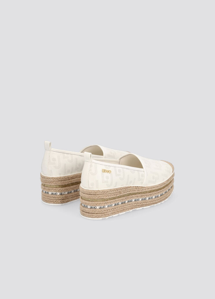 Platform espadrilles with logo white Liu Jo - large image number 2 Platform espadrilles with logo white Liu Jo - large image number 2