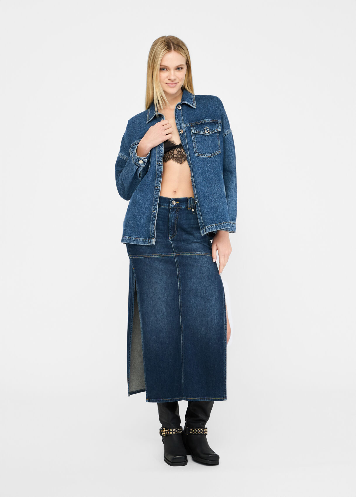 LIU JO デニムジャケット Denim jacket colour blue denim | Liu Jo