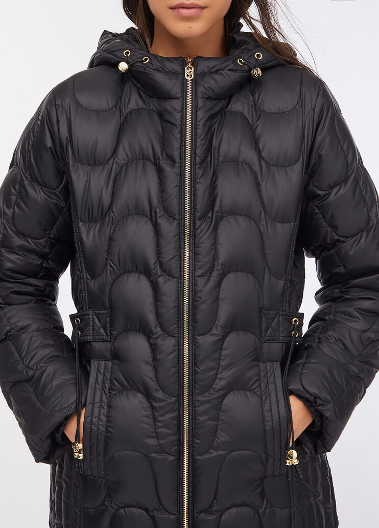 Manteau en nylon matelassé noir Liu Jo - large image number 3