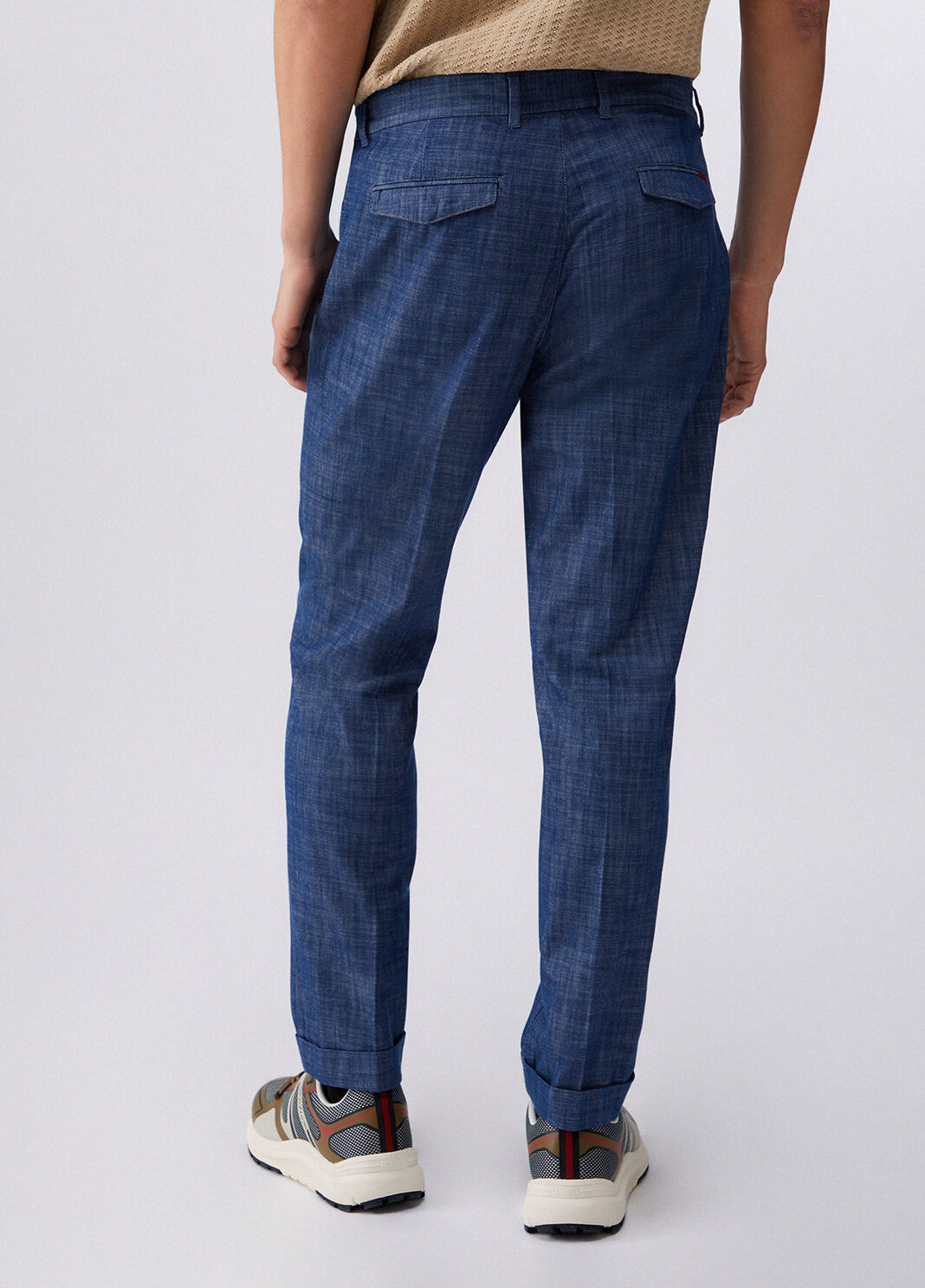 Chinohose aus Chambray-Denim Blau Liu Jo - large image number 1