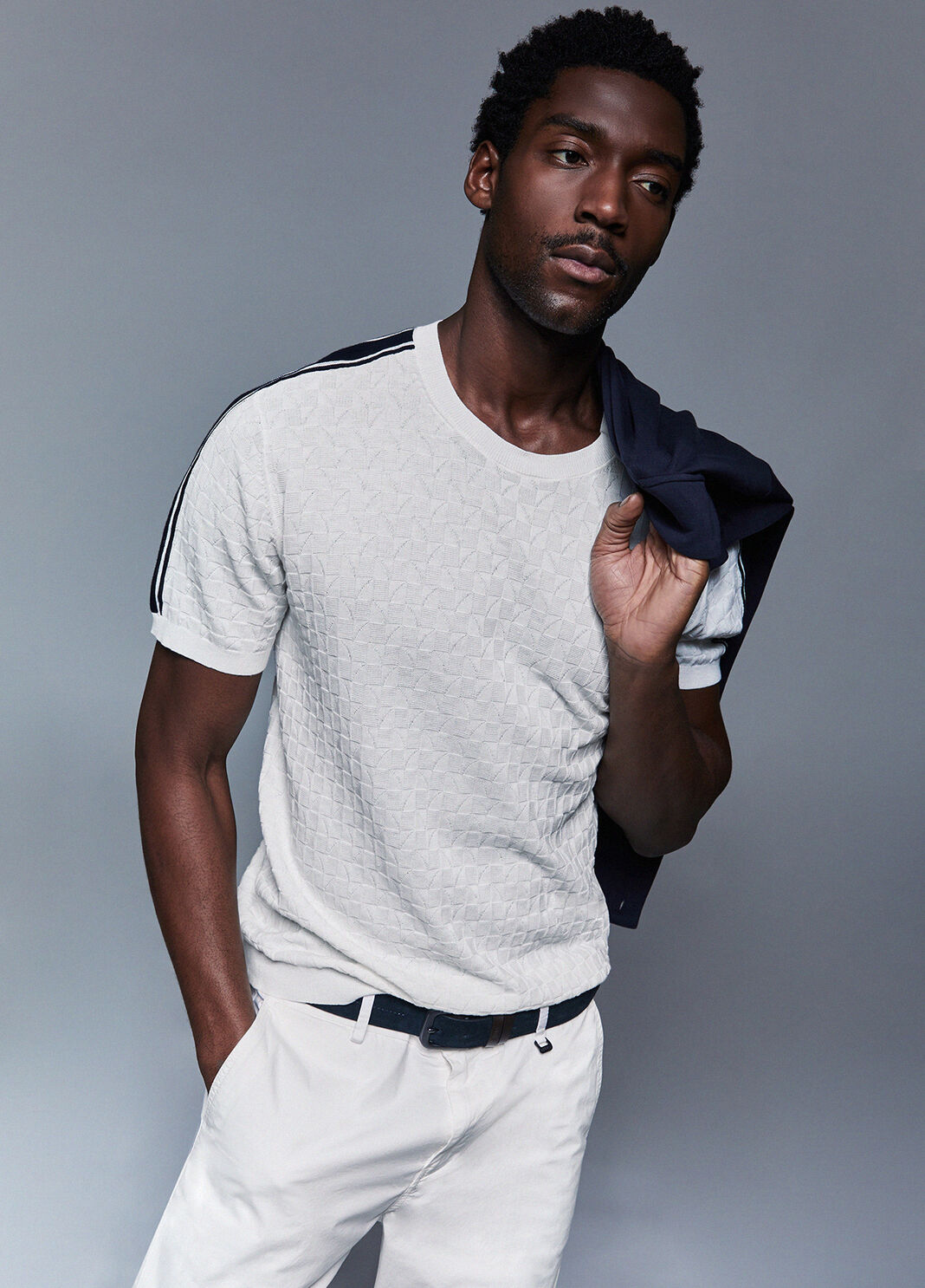 Jacquard knit T-shirt white Liu Jo - large image number 3