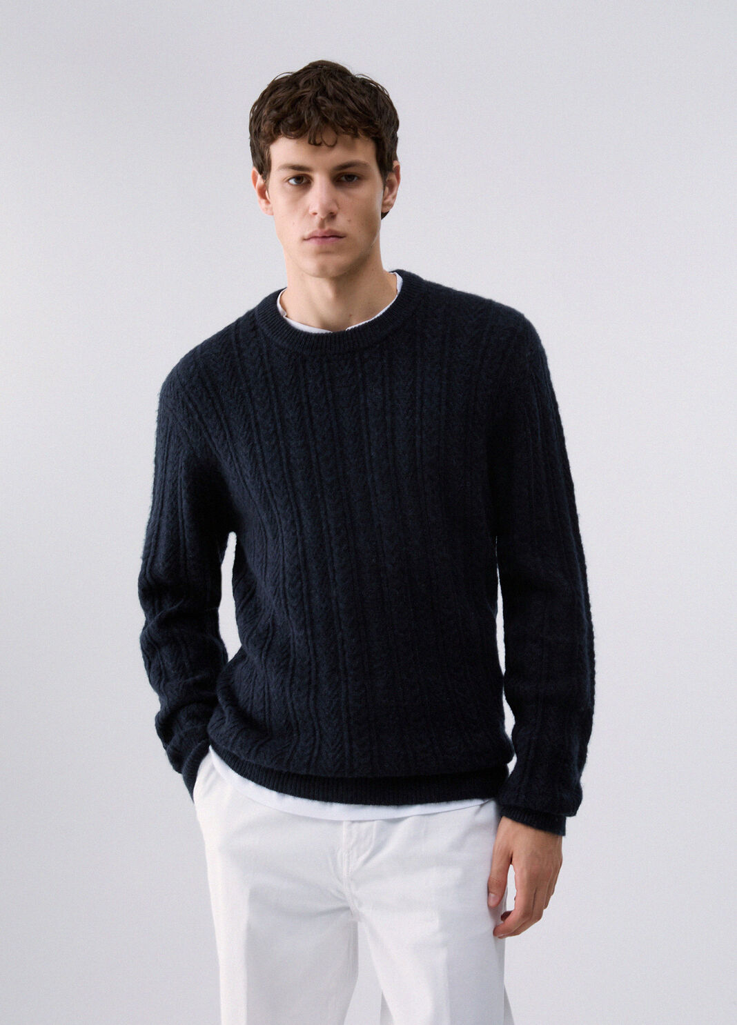 Wool and Alpaca Sweater dark blue Liu Jo - large image number 0
