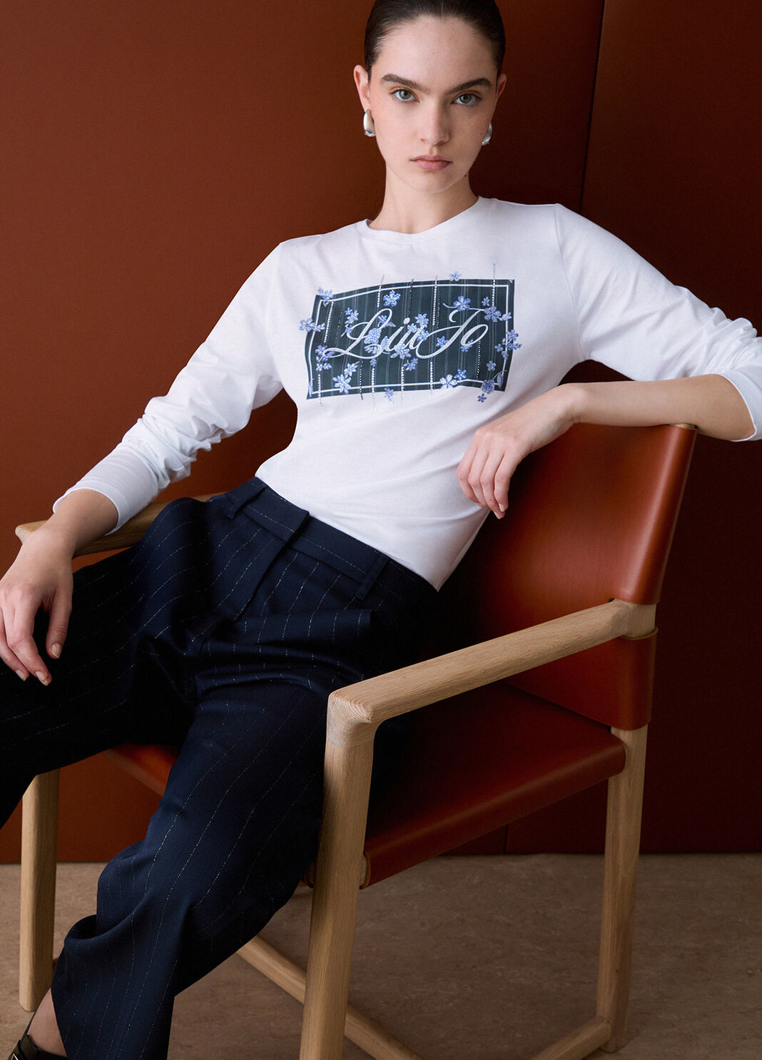 Logo T-shirt white/green Liu Jo - large image number 3