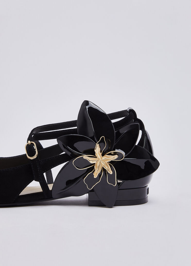 Ballet flats with oversized flower black Liu Jo - medium