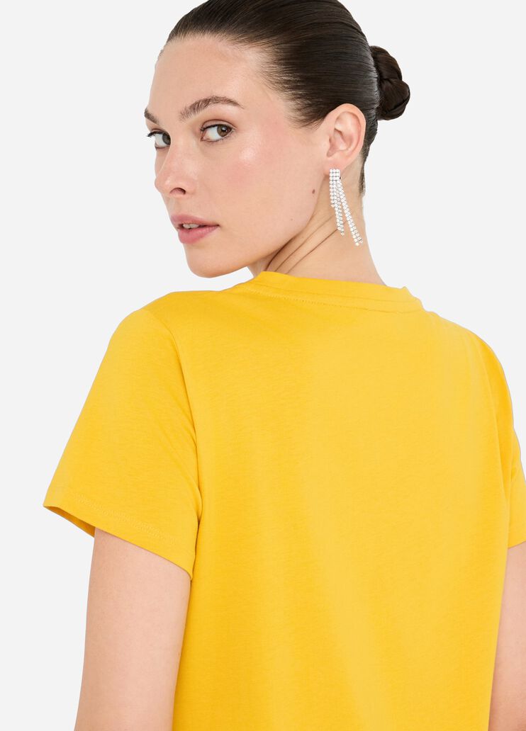 Cotton T-shirt yellow Liu Jo - large image number 4