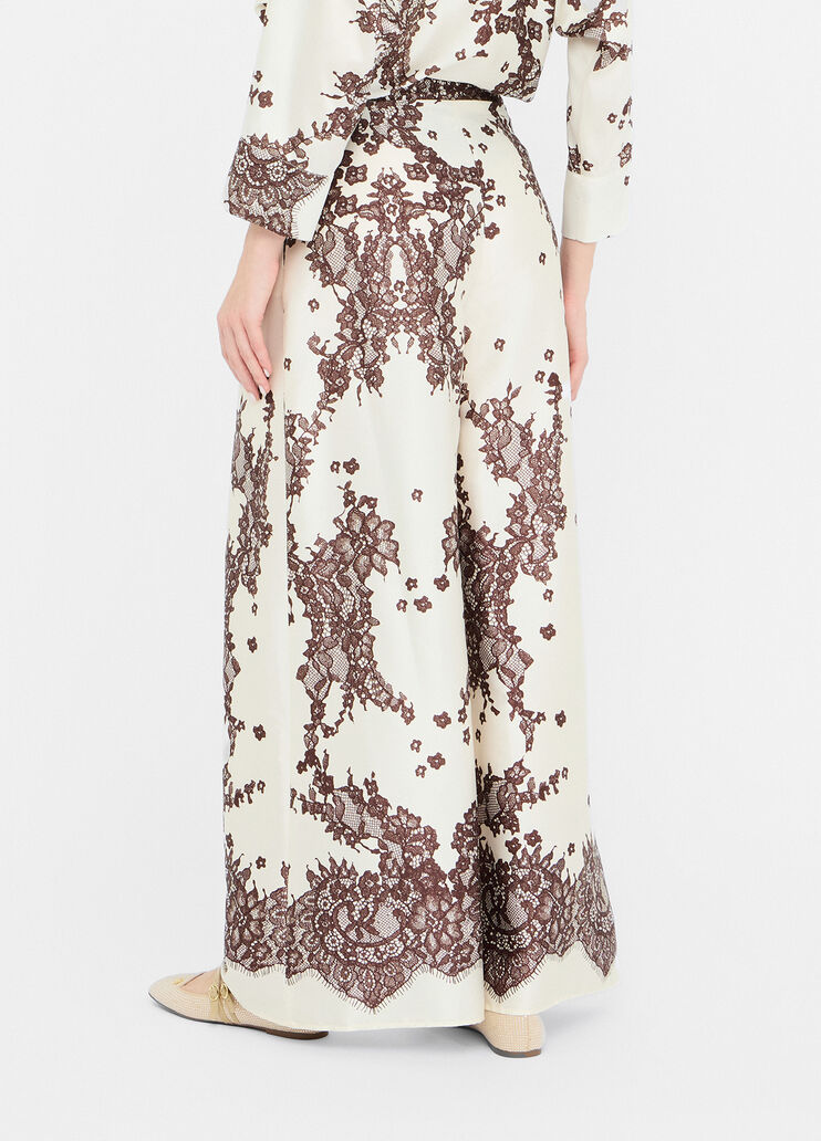 Pantalon en sergé imprimé marron Liu Jo - large image number 1