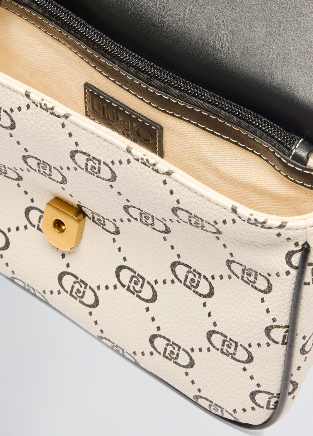 Borsa piccola con foulard panna Liu Jo - large image number 7