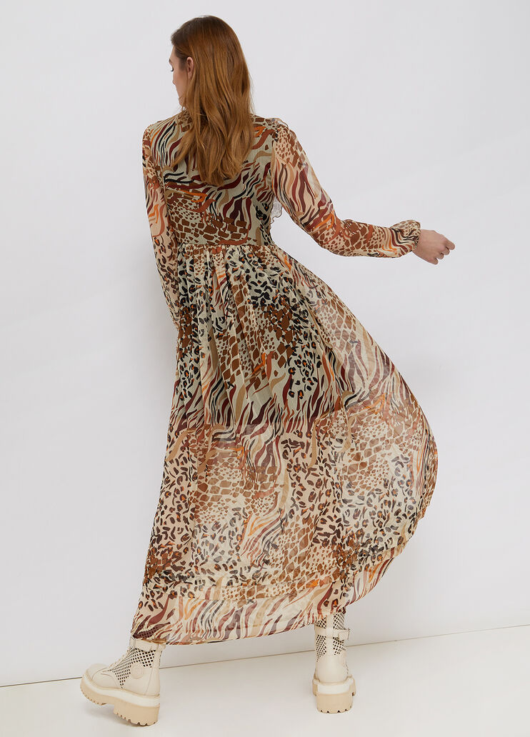 Long dress with animal-print leopard print Liu Jo - large image number 1 Long dress with animal-print leopard print Liu Jo - large image number 1