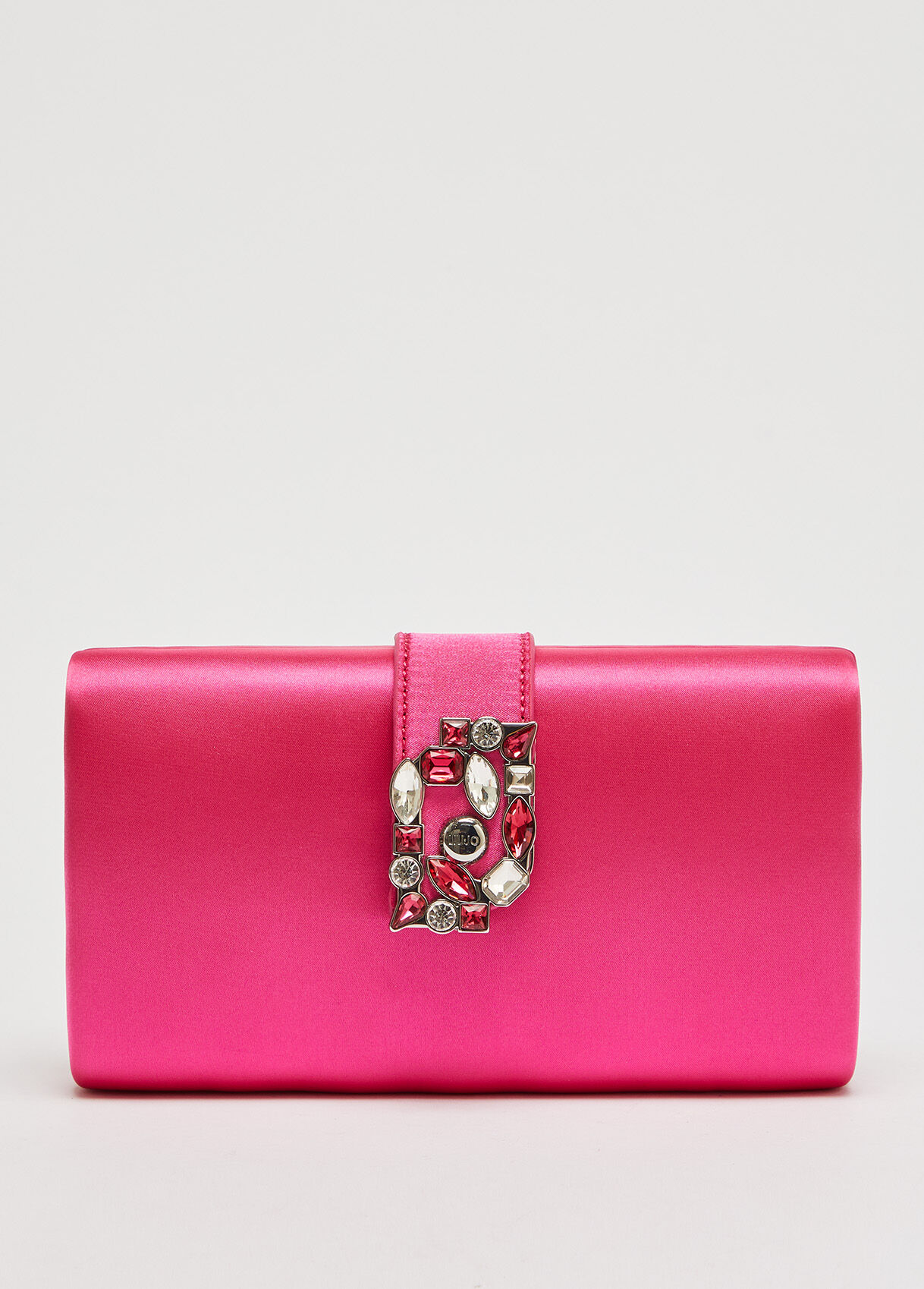 Satin clutch bag
