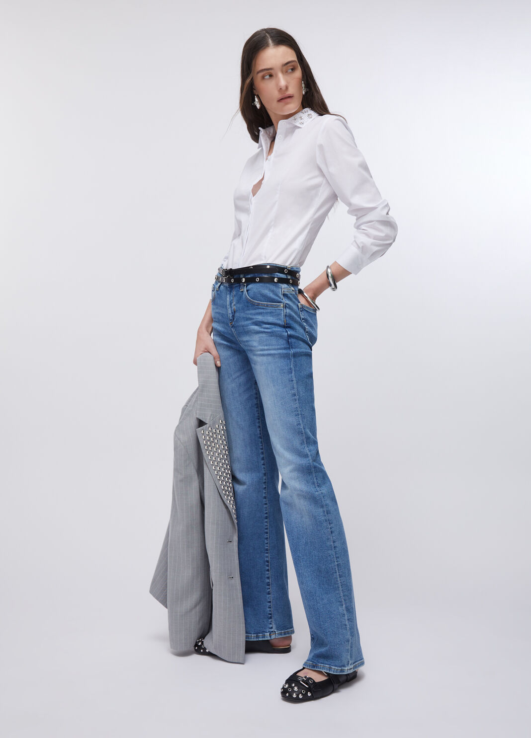 High-rise bootcut jeans light denim Liu Jo - large image number 5