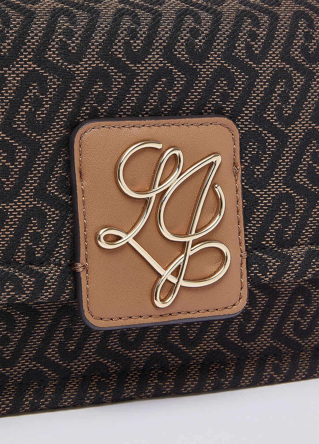 Monogram Jacquard Belt Bag dark brown Liu Jo - large image number 5