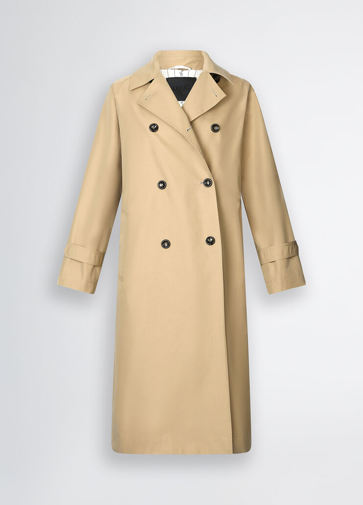 Double-breasted trenchcoat with belt beige Liu Jo - large image number 6 Double-breasted trenchcoat with belt beige Liu Jo - large image number 6