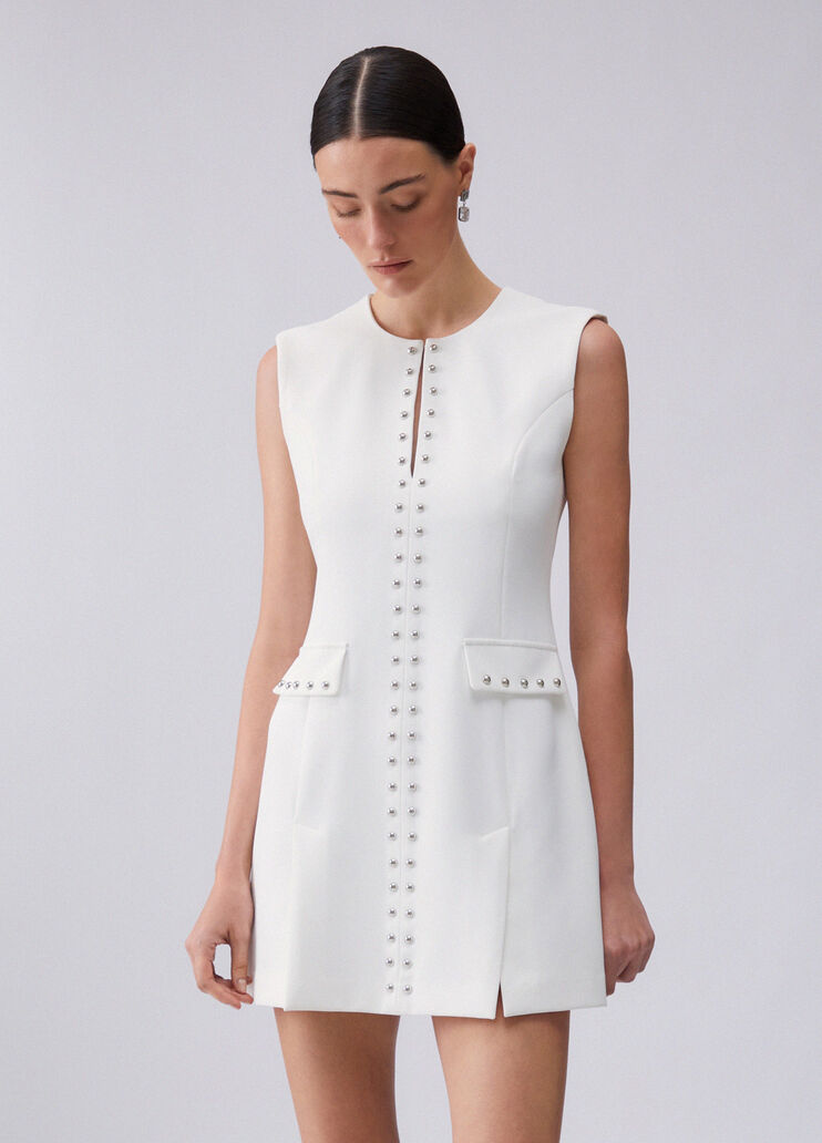 Short dress with studs white Liu Jo - large image number 0