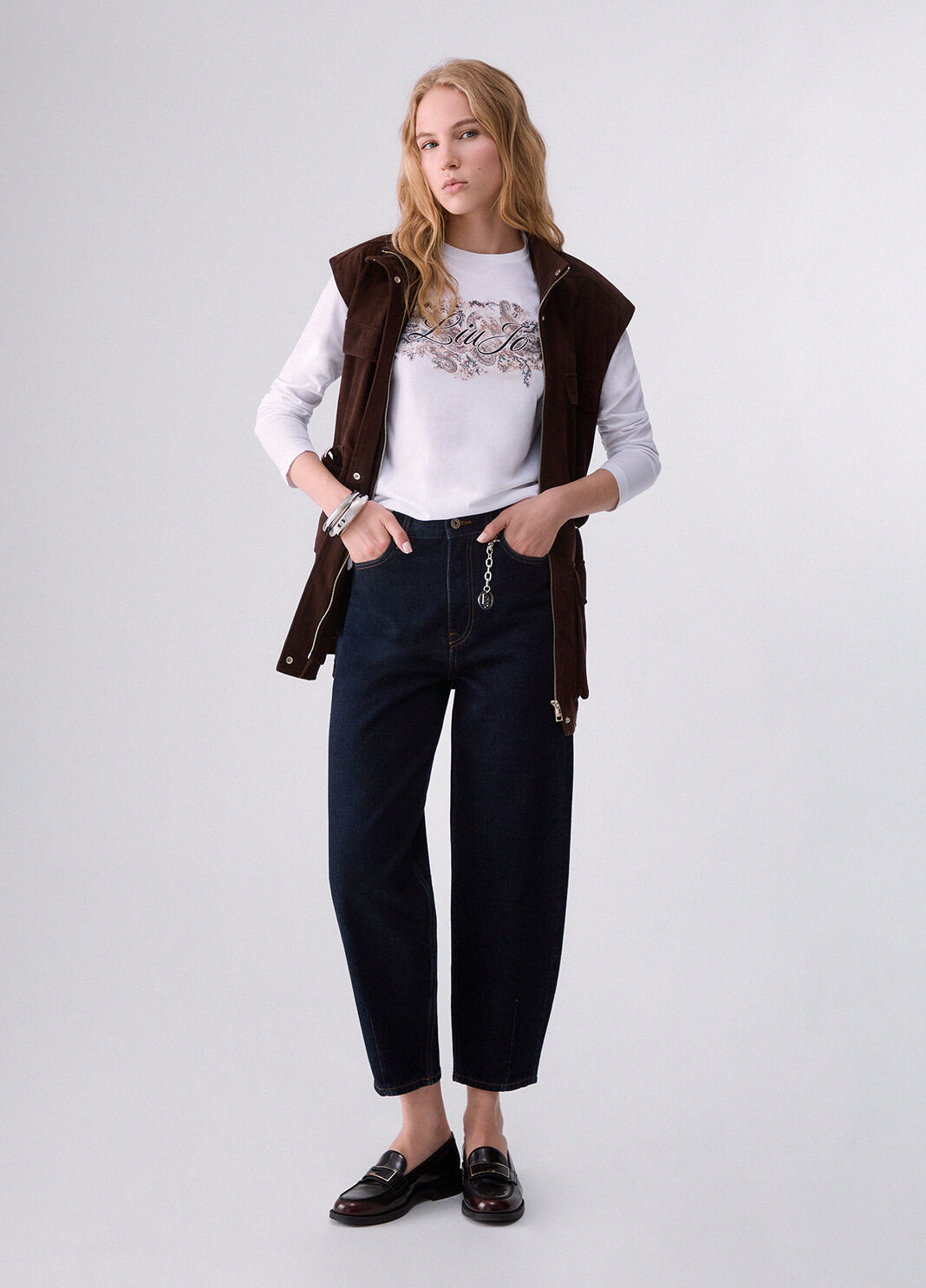 High-waisted boyfriend jeans Normal wash Liu Jo - large image number 5