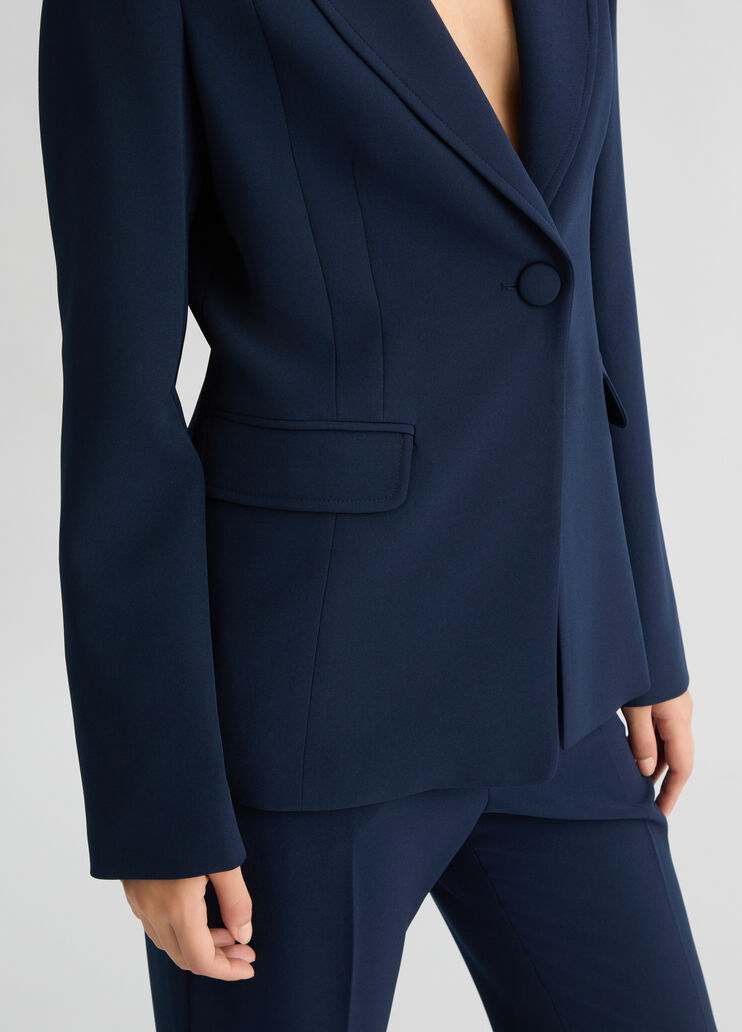 Cady crepe blazer blue Liu Jo - large image number 4
