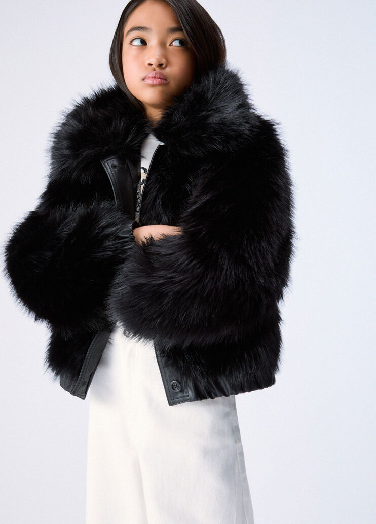 Short Teddy Coat black Liu Jo - medium