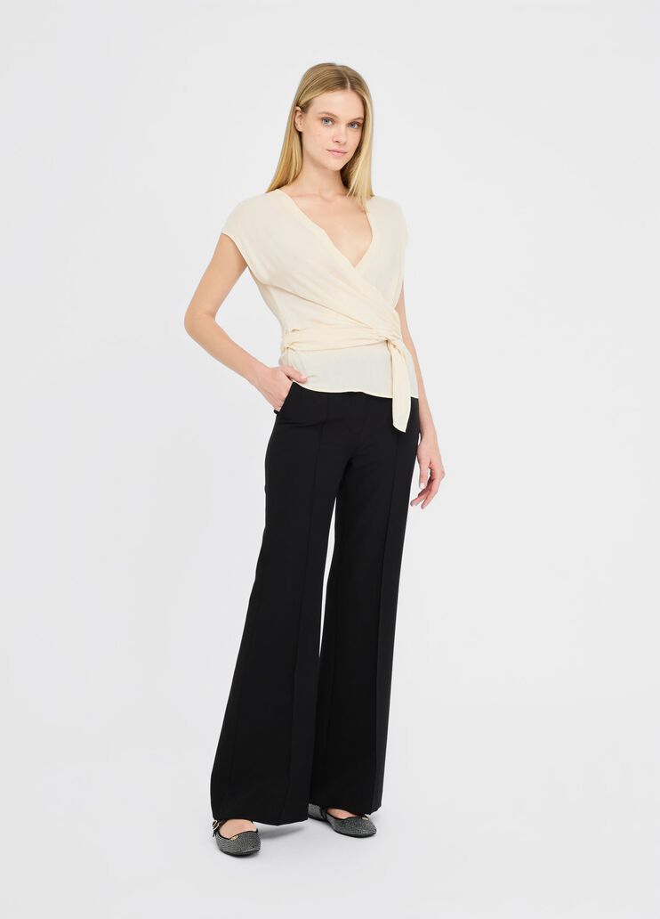 Crepe de chine top ivory Liu Jo - large image number 5 Crepe de chine top ivory Liu Jo - large image number 5