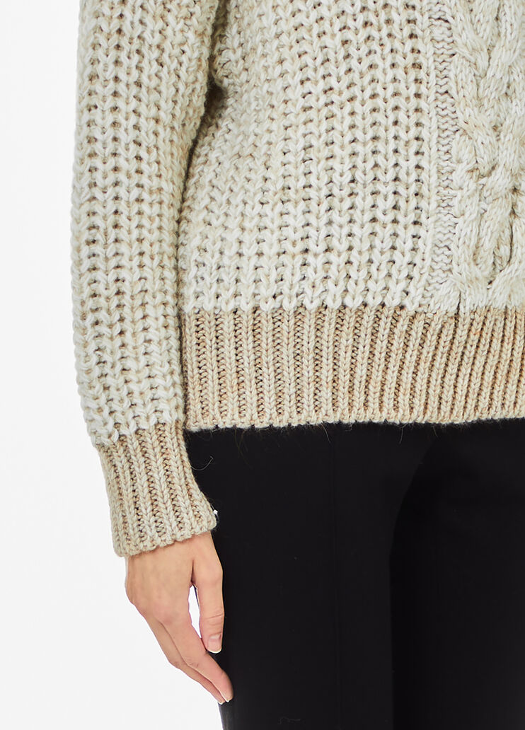 Wool and alpaca blend sweater beige Liu Jo - large image number 2 Wool and alpaca blend sweater beige Liu Jo - large image number 2
