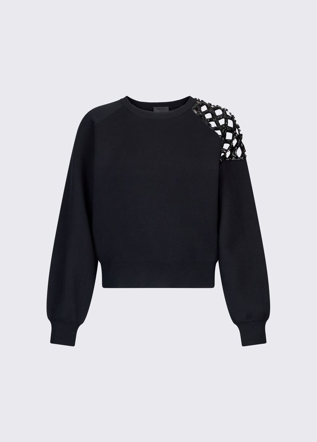 Pullover mit Schmuckstickerei schwarz Liu Jo - large image number 6