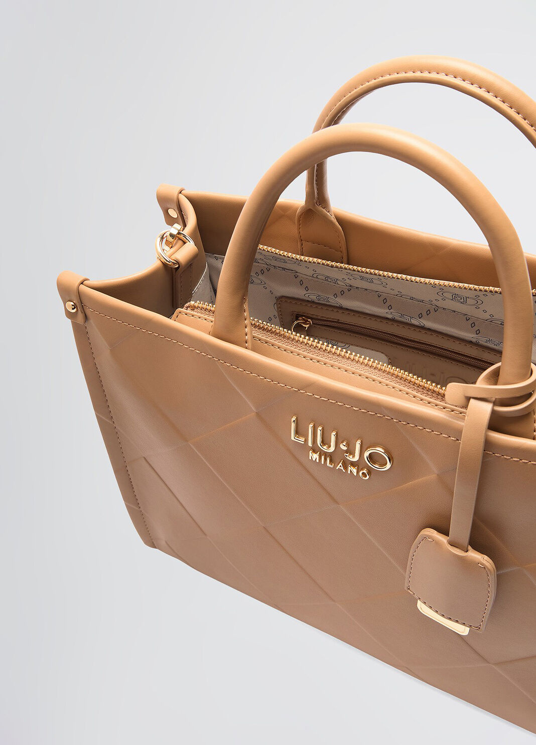 Sac &agrave; main format moyen avec charm camel Liu Jo - large image number 7