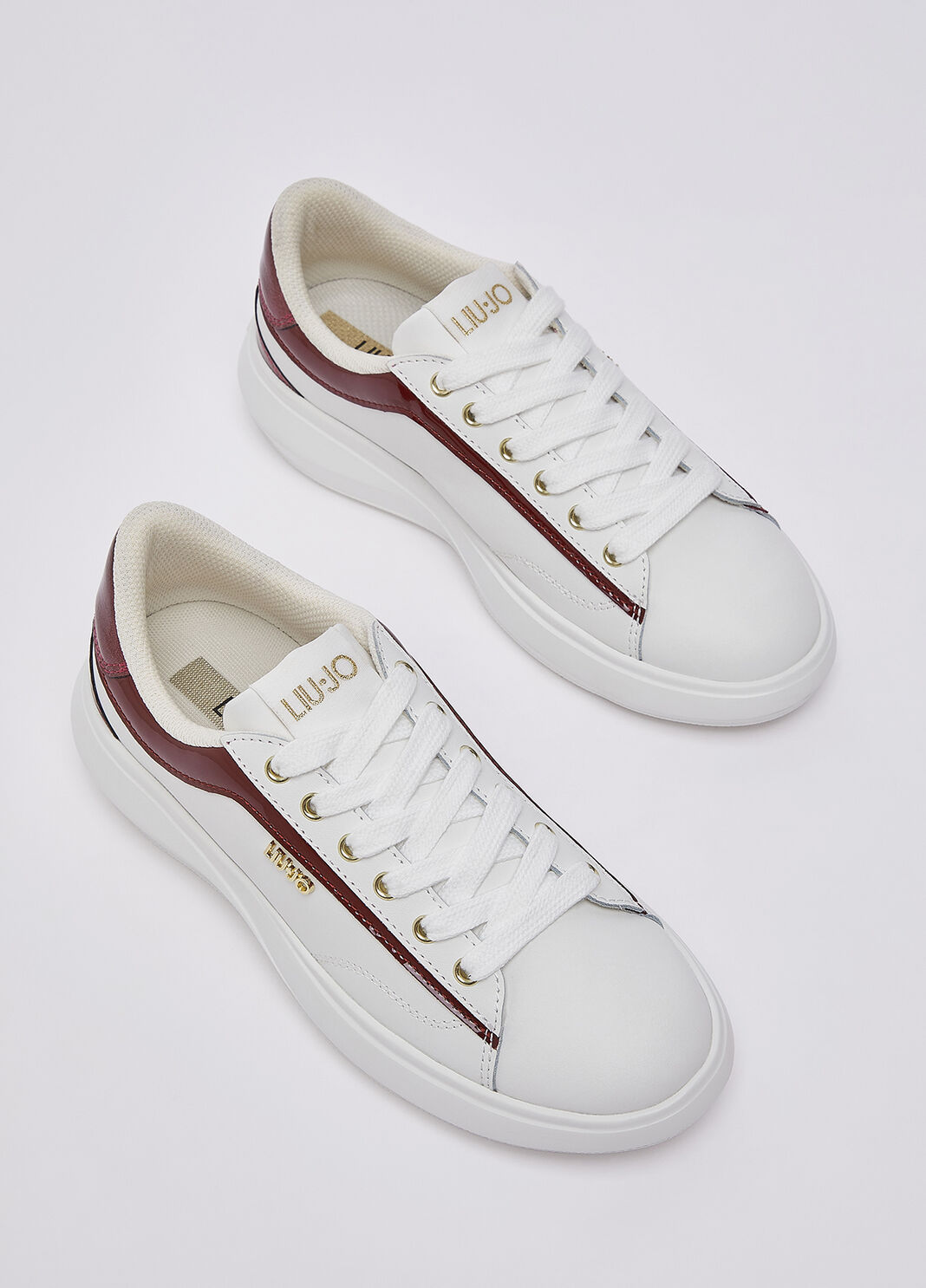Leather sneakers white/red Liu Jo - large image number 6