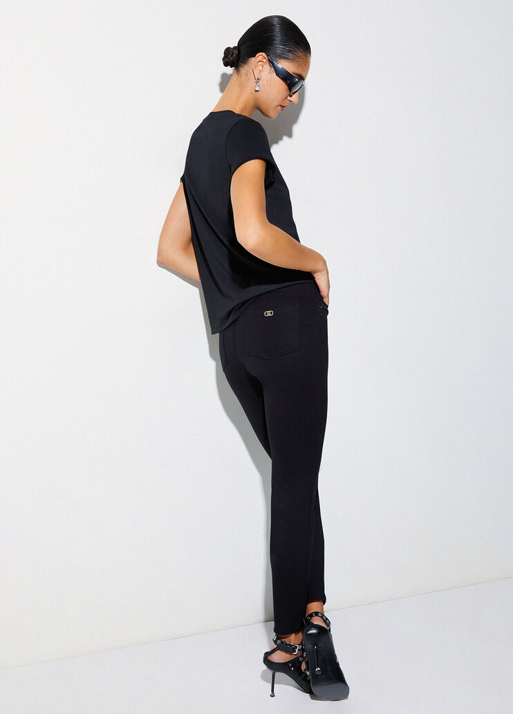 Pantalon avec strass noir avec strass Liu Jo - large image number 3