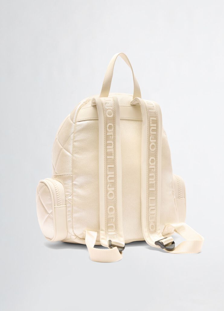Quilted backpack light gold colour Liu Jo - large image number 3