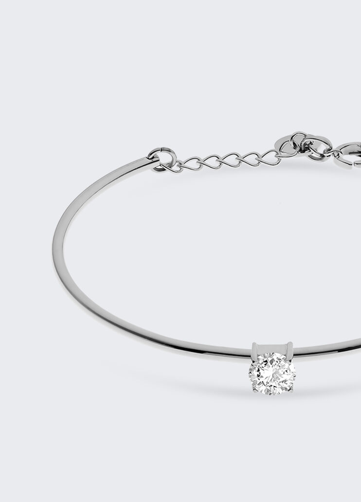 Bracelet jonc orné de pierre blanc Liu Jo - large image number 1 Bracelet jonc orné de pierre blanc Liu Jo - large image number 1