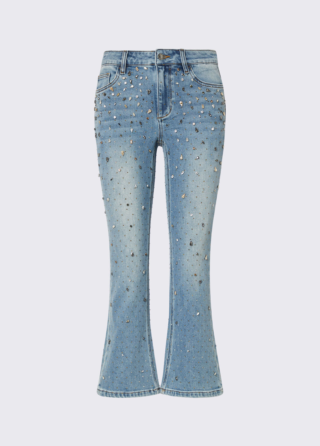 Bootcut jeans with rhinestones light denim Liu Jo - large image number 6
