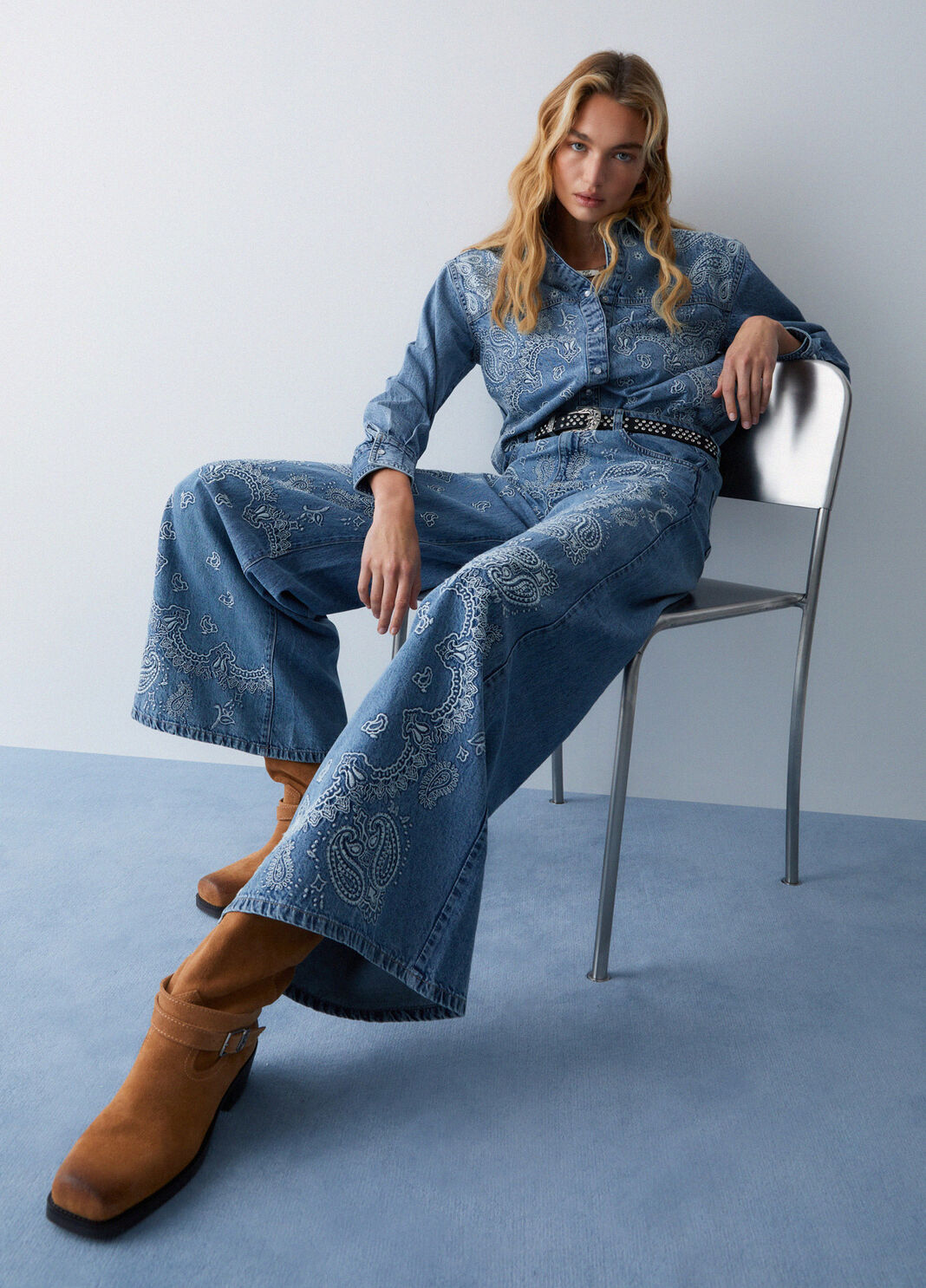 Jeans flare con ricami denim blu Liu Jo - large image number 3