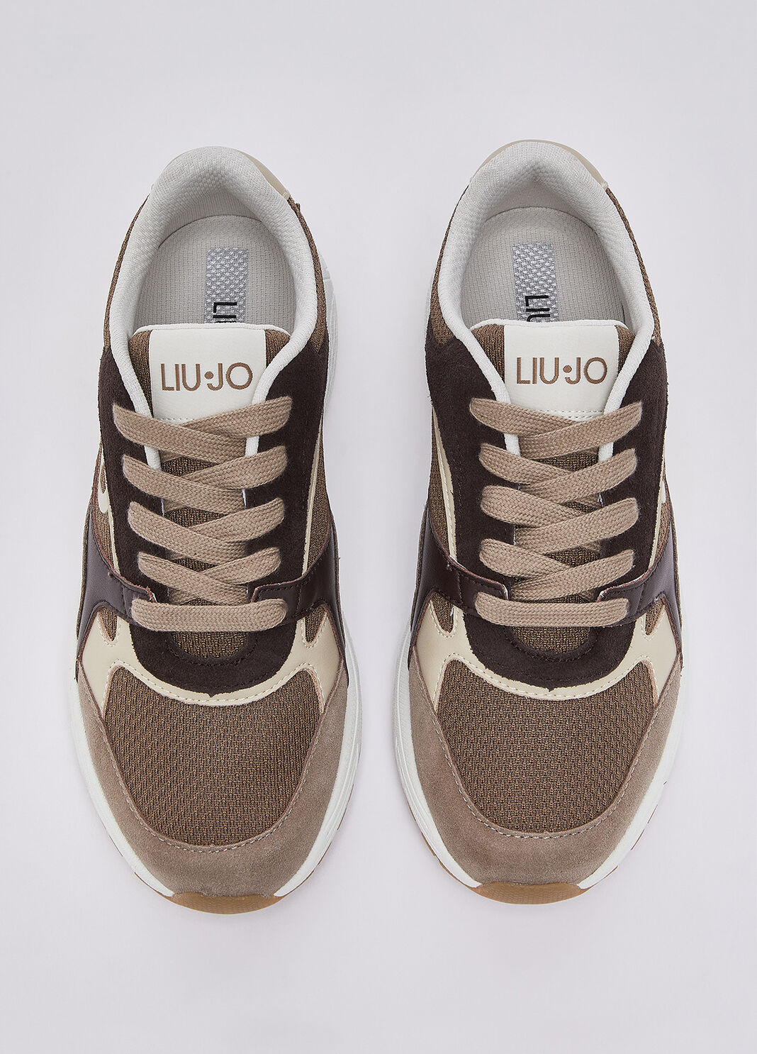 Sneakers in suede e mesh havana/moka Liu Jo - large image number 3