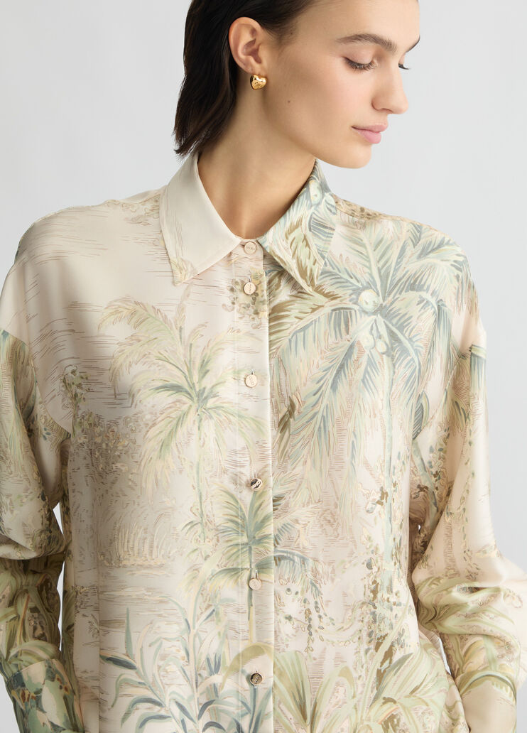 Twill shirt with print jungle Liu Jo - large image number 2 Twill shirt with print jungle Liu Jo - large image number 2