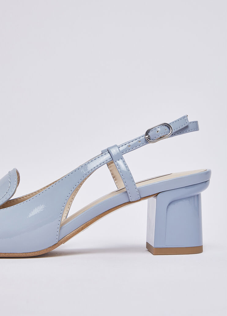 Patent leather slingback loafers light blue Liu Jo - large image number 5