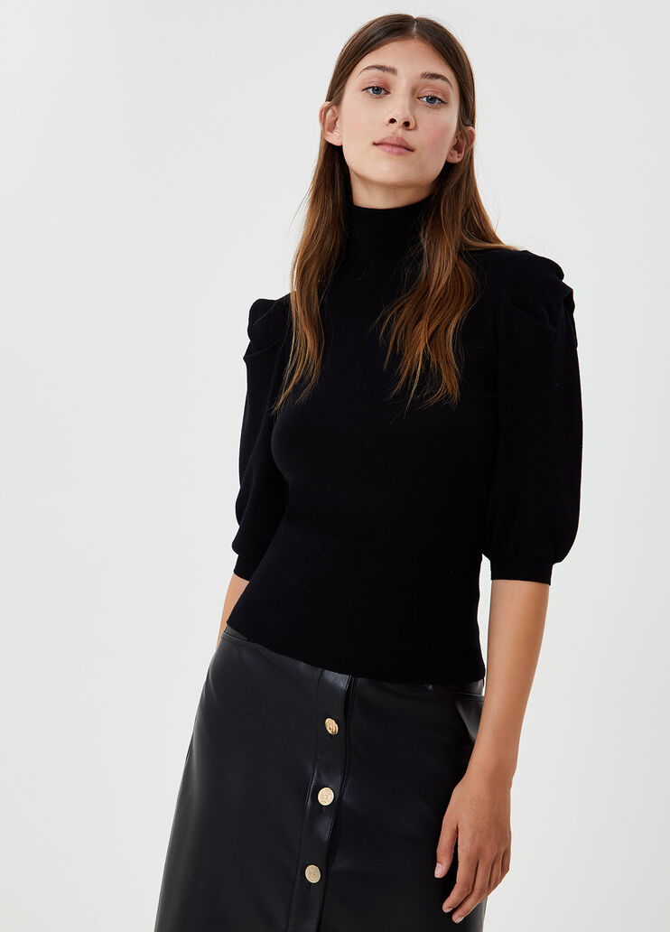 Short-sleeved turtleneck Black Liu Jo - large image number 0 Short-sleeved turtleneck Black Liu Jo - large image number 0
