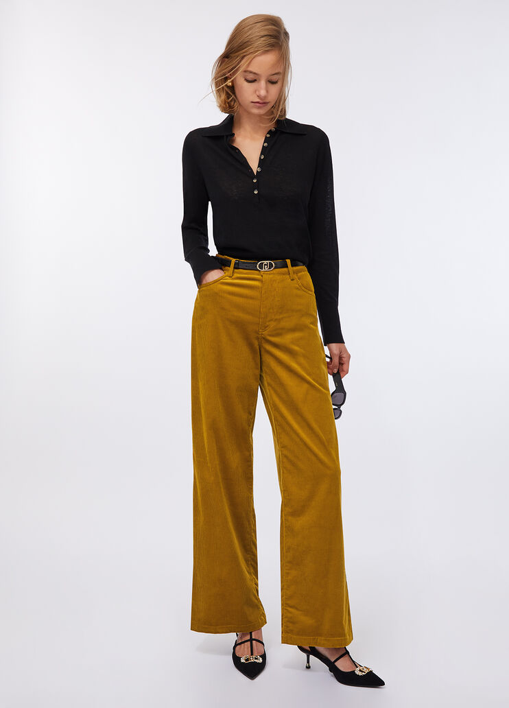 Velvet trousers cumin Liu Jo - medium Velvet trousers cumin Liu Jo - medium