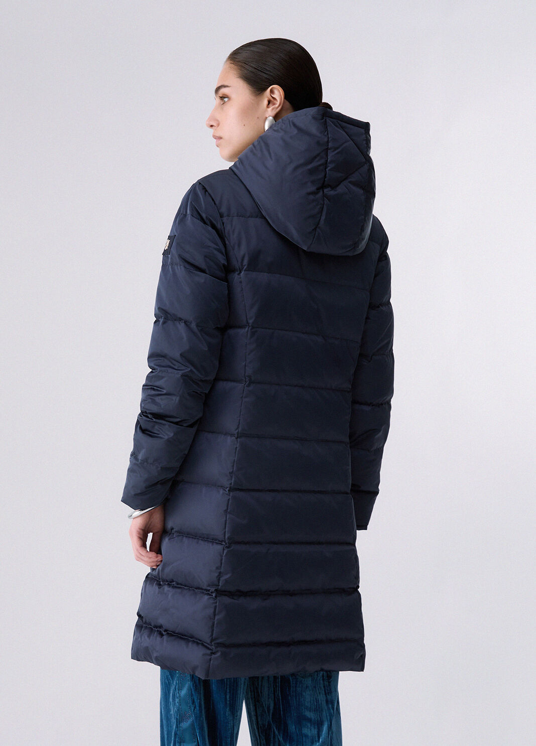 Long down jacket with hood dark blue Liu Jo - large image number 1